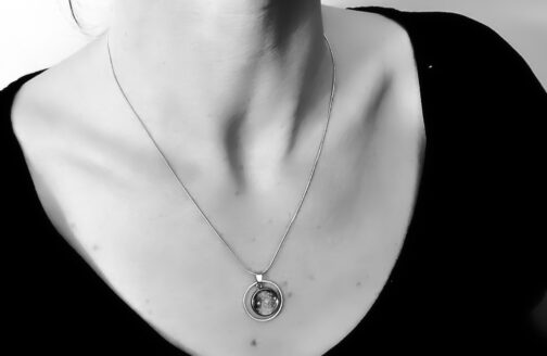 Pendentif verre ambre collection Fée – Image 4